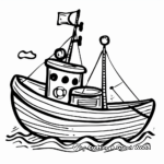Delightful Toy Boat Coloring Sheets 3