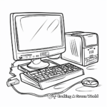 Desktop Computer and Accessories Coloring Pages 1