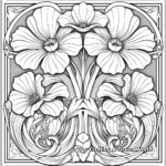 Detailed Art Nouveau Floral Designs Coloring Pages 3