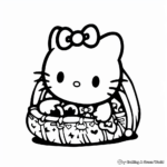 Detailed Baby Hello Kitty Coloring Pages for Adults 2