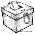 Detailed Ballot Box Coloring Pages for Adults 2