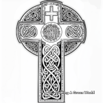 Detailed Celtic Easter Cross Coloring Pages for Adults 2
