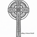 Detailed Celtic Easter Cross Coloring Pages for Adults 4