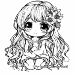 Detailed Chibi Girl Coloring Pages for Adults 2