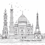 Detailed Coloring Pages of Famous Landmarks 3