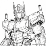 Detailed Cybertron Optimus Prime Coloring Pages 4