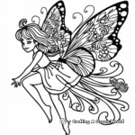 Detailed Fairy and Butterfly Coloring Pages 3