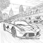 Detailed Ferrari La Ferrari Coloring Page for Adults 4