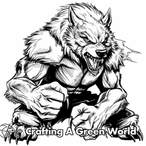 Werewolf Coloring Pages - Free &amp; Printable!