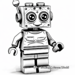 Detailed Lego Robot Coloring Page for Adults 1