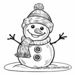 Detailed Snowman Frozen Christmas Coloring Pages 1