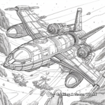 Detailed Spaceship and Alien Coloring Pages 3