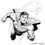 Detailed Superman in Flight Coloring Pages 1