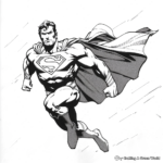 Detailed Superman in Flight Coloring Pages 2