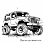 Detailed SUV Coloring Pages for Adults 1