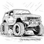 Detailed SUV Coloring Pages for Adults 2