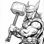 Detailed Thor's Hammer Mjolnir Coloring Pages 2