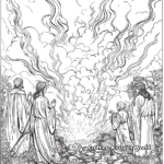 Detailed Transfiguration Scene Coloring Pages for Adults 2