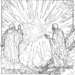 Detailed Transfiguration Scene Coloring Pages for Adults 3