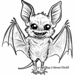 Detailed Vampire Bat Coloring Pages for Adults 2