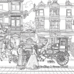 Detailed Victorian Era Street Scenes Coloring Pages 2