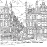 Detailed Victorian Era Street Scenes Coloring Pages 4