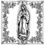 Detailed Virgen de Guadalupe Coloring Pages for Adults 2