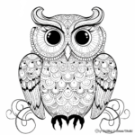 Detailed Wise Old Owl Coloring Pages for Adults 1