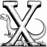 Dinosaur Alphabet – Letter X Coloring Pages 1