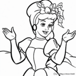 Disney Christmas Fairytale: Cinderella at Christmas Coloring Pages 1