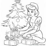 Disney Christmas Fairytale: Cinderella at Christmas Coloring Pages 2