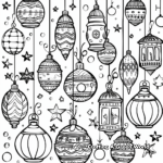 Diverse Holiday Lanterns Coloring Pages 3