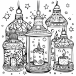 Diverse Holiday Lanterns Coloring Pages 4