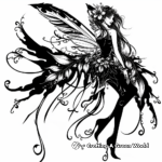 Dramatic Dark Fairy Coloring Pages 3