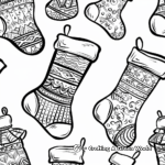 Eclectic Christmas Stockings Coloring Pages 2