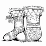 Eclectic Christmas Stockings Coloring Pages 3