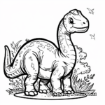 Educational Dinosaur Sticker Coloring Pages 1