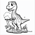 Educational Dinosaur Sticker Coloring Pages 2