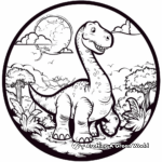 Educational Dinosaur Sticker Coloring Pages 3