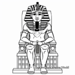 Egyptian Pharaoh on his Throne Coloring Pages 2