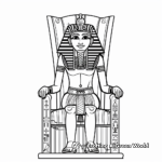Egyptian Pharaoh on his Throne Coloring Pages 4