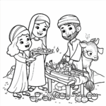 Eid Al-Adha Sacrifice Scene Coloring Pages 3