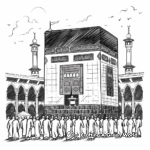 Eid Kabah Shrine Coloring Pages 1