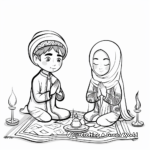 Eid Prayer Scene Coloring Pages 1
