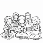 Eid Prayer Scene Coloring Pages 2