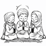 Eid Prayer Scene Coloring Pages 4