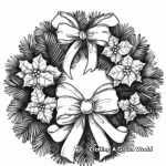 Elaborate Christmas Wreath Coloring Pages 1