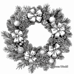 Elaborate Christmas Wreath Coloring Pages 2