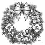 Elaborate Christmas Wreath Coloring Pages 3