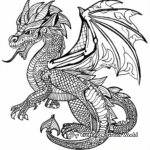 Elaborate Dragon Detailed Coloring Pages 1